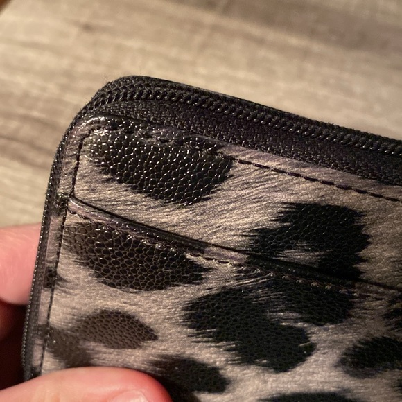 🖤 KATE SPADE Grey Leopard Zip Around Wallet - Picture 9 of 12